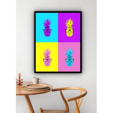 Imagem de Quadro Decorativo Abacaxis Pop Art - 70X50Cm - Quadros On-Line