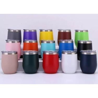 Imagem de Copo Térmico Quente e Frio 350ml – Ideal para Chimarrão, Café, Chá ou Bebidas Geladas. Estilo Cuia, perfeito para o Dia a Dia ou presentear. Cores Sortidas.