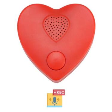 Imagem de Gravador de voz XLW em forma de coração 350s USB recarregável vermelho