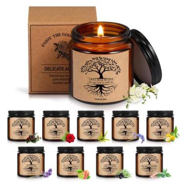 Imagem de Vela Lewtemi 10 potes com aroma cristão de 99 ml cada