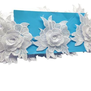 Imagem de Aplique Guipir Flor 3D4 Uma Unidade P/ Véu CCB e Artesanato - Demavi