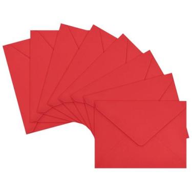 Imagem de Envelope LIKAJON A7, pacote com 200, selo vermelho, 13x18 cm