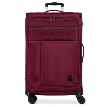 Imagem de Mala Grande Poliéster 4 Rodas Lyon Vinho - Bagaggio, G