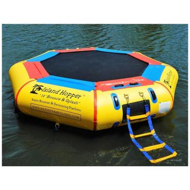 Imagem de Cama Elástica Inflável com Escada para Crianças a Partir de 5 Anos, Tamanho 2 Metros, ISLAND HOPPER 10BNS, Amarelo