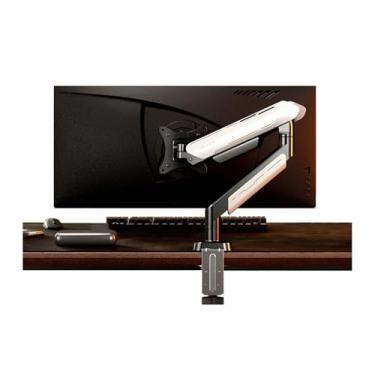 Imagem de Suporte para monitor de 17 a 45 polegadas, suporte de mesa para telas ultralargas, braço de monitor de alumínio totalmente ajustável, duas opções de montagem, carga máxima de 16 kg, braço de monitor