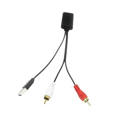 Imagem de Generic Adaptador de cabo de áudio automotivo RCA, adaptador sem fio, conector estéreo universal para rádio automotivo, para amplificador, alto-falante, Rca Usb
