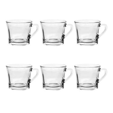Imagem de Xicara p/ cha smooth em vidro c/6 165ml 29840 - FullFit