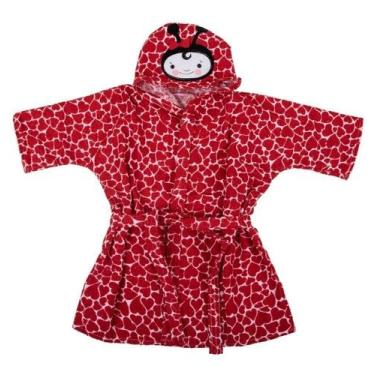 Imagem de Toalha Roupão Infantil Bebe Criança Piscina Capuz Bichinho