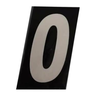 Imagem de Número Residencial 0 em Acm Refletivo Numeral 11,5 x 6,5 cm