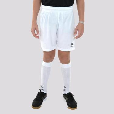 Imagem de Calção Umbro Legacy Juvenil Branco, 12 ANOS