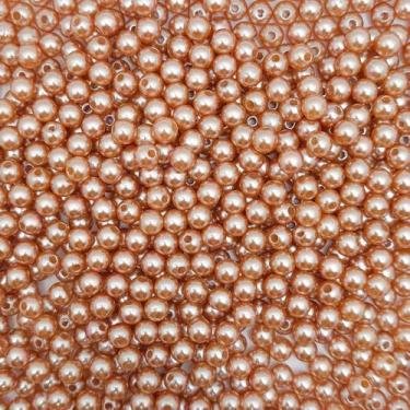 Imagem de Miçanga Passante Pérola Lisa Abs 6mm 100pçs 15g Pulseira Escolha a Cor