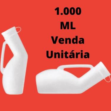 Imagem de Urinol Papagaio Portátil Coletor Plástico Com Tampa 1000 M L - Cellpus
