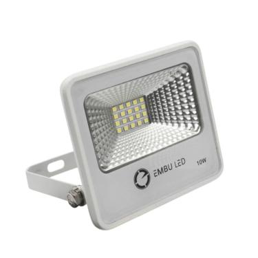 Imagem de Refletor LED 10W 6000K Slim IP66 Branco Linha Pro Embu Led