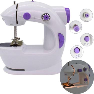 Imagem de Máquina De Costura Reta Mini Costura Simples Rosa 110V 220V