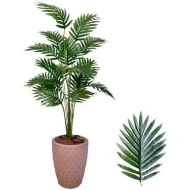 Imagem de Planta Artificial, Planta Artificial Grande para Varanda, Palmeira Artificial com Vaso Polietileno Completo, a Varanda Da Sala de Estar Está DisponíVel para Uso(Rosa)