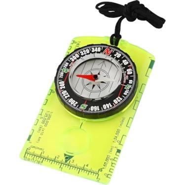Imagem de Bússola de navegação ao ar livre para caminhadas e acampamento, ferramenta de busca de direção durável e precisa, equipamento de sobrevivência verde leve para viagens de aventura
