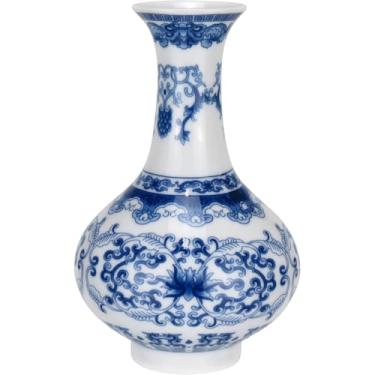 Imagem de VASO DECORATIVO ENFEITE CASA REDONDO HOME&CO CERÂMICA 13x9x9cm AZUL