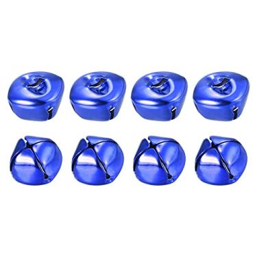 Imagem de Jingle Bells, 1" (25 mm) 8 peças de sinos pequenos para artesanato DIY Natal, decoração de férias, festa musical, casa, festival, casamento, azul escuro