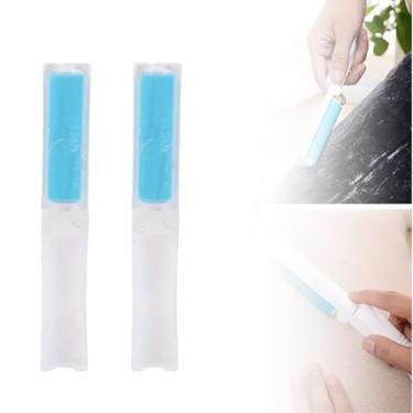 Imagem de 2 rolos de remoção de pelos de animais de estimação - Rolo de fiapos lavável e reutilizável para roupas e móveis - Presente ideal para donos de animais de estimação