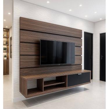 Imagem de Rack com painél em MDF para sala de estar TV