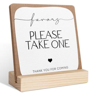 Imagem de Por favor, pegue uma placa, placas de casamento para cerimônia e recepção, centro de mesa de chá de panela para mesas, recepção de casamento, lembrancinhas de festa de chá de panela, placa de chá de