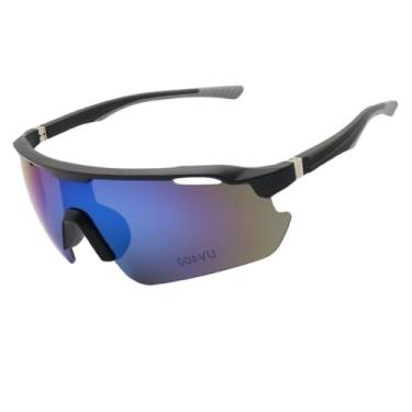 Imagem de Óculos de Sol Esportivo com Mola na Haste para Corrida Baixa Pace Premium Ciclismo Bike UV400 Masculino Feminino Unisex - Modelo Cooper - Cacife Brand (Azul Espelhado)