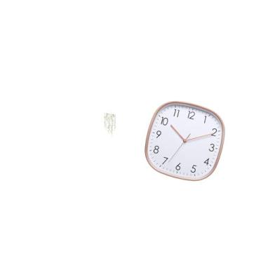 Imagem de Fenteer Elegante Mural de Folhas Verdes E Relógio de Parede Digital Vintage para Decoração de Banheiro, Quarto, Sala de Jantar, Casa, Estilo Fazenda E