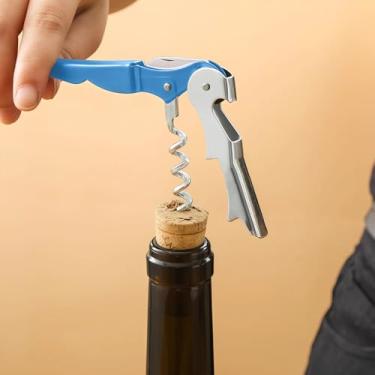 Imagem de Saca-rolhas profissional azul, abridor de garrafas de vinho tinto para restaurantes, bares e casas