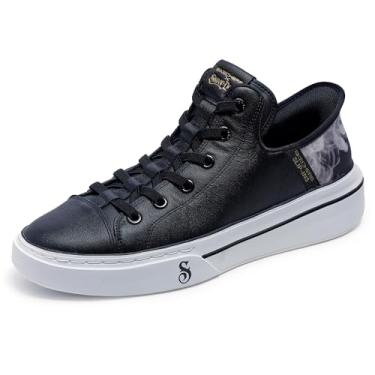 Imagem de Skechers Tênis masculino Snoop Dogg: Snoop ONE-Double G Hands Free Slip-Ins, Preto/branco, 36