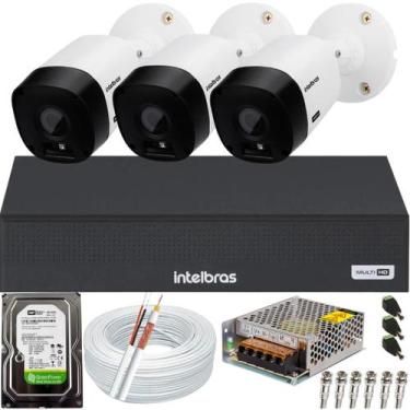 Imagem de kit 3 câmeras segurança intelbras Vhl 1120b 20m Completo