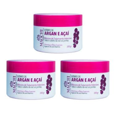 Imagem de Kit 3 Mascaras Maochi de Hidratação e Nutrição Capilar Organica e Trat