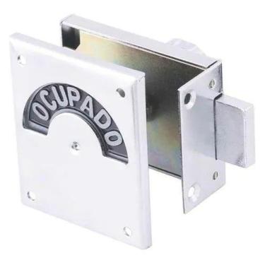 Imagem de Fechadura Livre Ocupado Para Banheiro Cromado Soprano