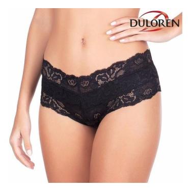 Imagem de Calcinha Caleçon Rendada Duloren - Ref. 139206, Preto, M