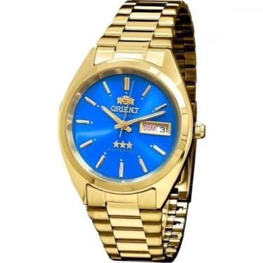Imagem de RELOGIO ORIENT AUTOMATICO AZUL METAL DOURADO 469WC2NH D1KX