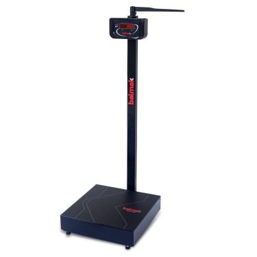 Imagem de Balança Digital Antropométrica Balmak Preto Para Pesar E Medir Pessoas Bivolt Bk-200fan Fitness