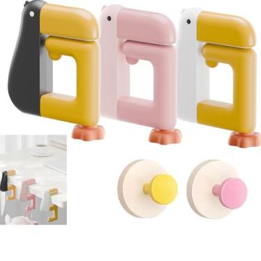 Imagem de AlloCavi Conjunto de 5 ganchos de grampo de pato animal e ganchos de parede - cabides multiuso para bolsas, toalhas, grinaldas | Ideal para banheiro, escritório, casa e decoração de Natal