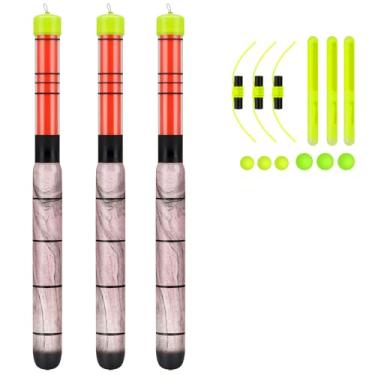 Imagem de QualyQualy Boias De Pesca Iluminadas, Pesadas, Vara Para Peixe-Gato, Bastões Luminosos, Madeira Brilhantes Iscas Grandes, 8 Pol. 10 12 Pol., 3 Peças (12 - Peças)