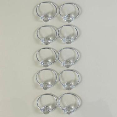 Imagem de Kit 10 Pçs Anel para Guardanapo 10 Lugares Cristalino 4x3cm Argola - L