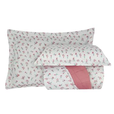 Imagem de Kit Cobre Leito Colcha Anarruga 3 Peças Casal 220x240cm Jardim Sonhare