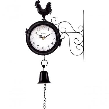 Imagem de Relógio De Parede Dupla Face Retrô Sino Galo Herweg 6489