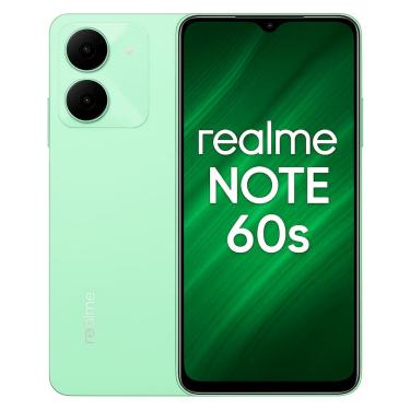Imagem de Smartphone Celular Realme Note 60s 4G, 256GB, 8GB RAM, Tela 6,74 HD+ 90Hz, Câmera 32MP IA, Bateria 5000mAh, Android 14, Dual SIM, VERDE