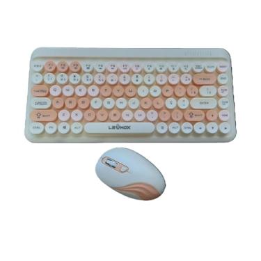 Imagem de Kit Teclado Mouse Wireless Sem Fio USB Bluetooth Colorful LEY-176A Branco