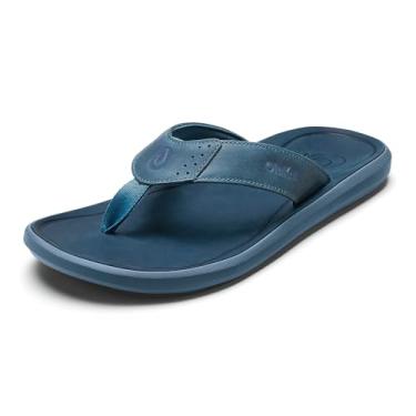 Imagem de OLUKAI Chinelo masculino Pili, Azul nevoeiro/azul costeiro, 42