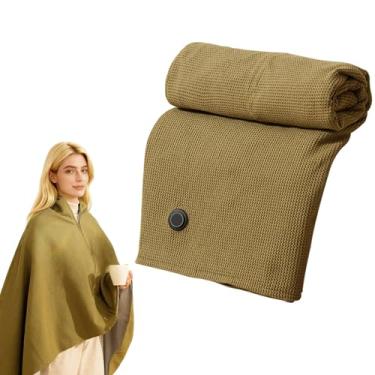 Imagem de Cobertor portátil aquecido para mulheres, 2026 novo cobertor aquecido portátil, cobertor de aquecimento sem fio com 3 níveis de aquecimento para casa, viagem, acampamento