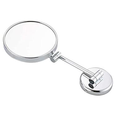 Imagem de KUYBTU Espelho de maquiagem, espelho dobrável, espelho de parede, espelho de maquiagem, diferentes tipos, imagem HD, fácil de usar, pequeno espelho redondo portátil, lupa