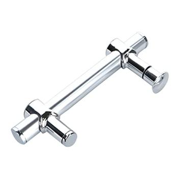 Imagem de STXYANGV Maçaneta de porta de chuveiro de aço inoxidável, puxador de porta de vidro de chuveiro cromado para tela de box de chuveiro maçanetas de porta de banheiro internas/externas (tamanho: 145 mm)