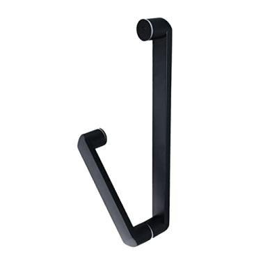 Imagem de STXYANGV Maçaneta de porta de chuveiro, puxador de porta de vidro cromado para box de chuveiro, substituição de peças para maçaneta de chuveiro Punho de banheiro (tamanho: 185 mm + 385 mm)
