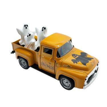 Imagem de de fantasma, enfeite de manto interno - Estatueta engraçada de mesa de fantasma de caminhão para Halloween Showcase Entryway Sala de Aula Estante Decoração de Mesa de Jantar