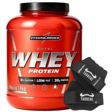 Imagem de Kit Whey Isolado Concentrado Morango 1.8Kg Luva Integralmedica - Integ