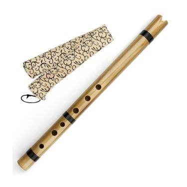 Imagem de Flauta de bambu flauta profissional G/A chave vertical, instrumento musical flauta sul (uma chave)